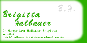 brigitta halbauer business card